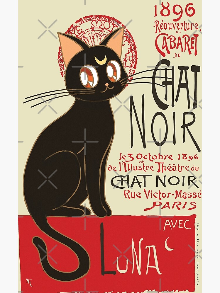 Vinilo nevera Cartel Le chat noir