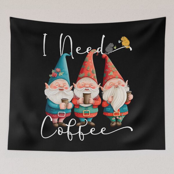 Item preview, I Need Coffee Funny Coffee & Gnome Lovers Floral Easter designed and sold by SecretDicer.