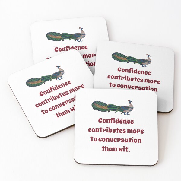 Item preview, Confidence Contributes More - Confidence Quote designed and sold by CrankyOldDude.