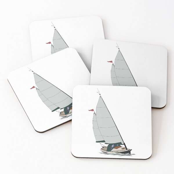 Item preview, Dark Green Classic Sailing Boat designed and sold by seasprayart.