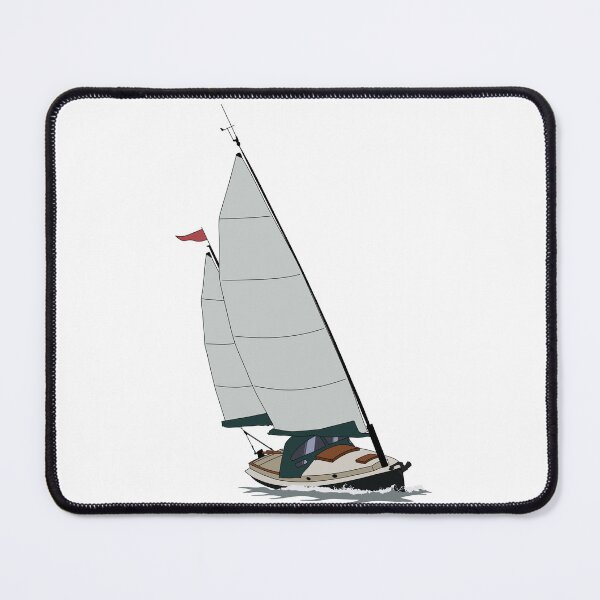 Item preview, Dark Green Classic Sailing Boat designed and sold by seasprayart.