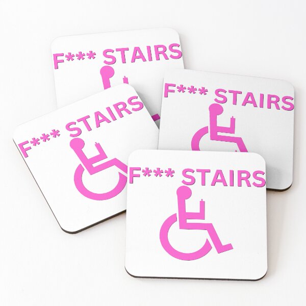 Item preview, F Stairs Funny Wheelchair Disability Humor designed and sold by ttuniques.