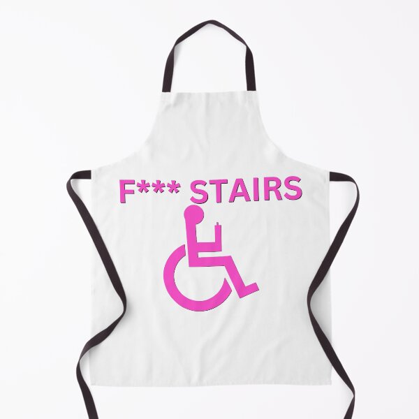 Item preview, F Stairs Funny Wheelchair Disability Humor designed and sold by ttuniques.
