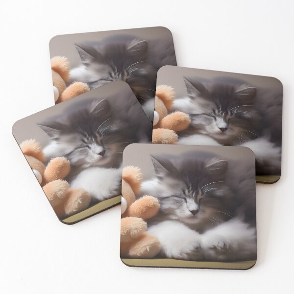Item preview, Adorable Sleeping Kitten- Modern Digital Art designed and sold by Ai-michiart.