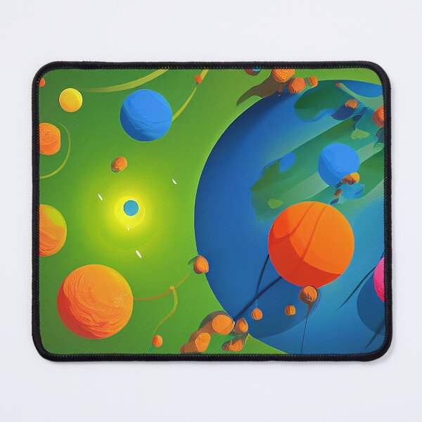 Item preview, Illustration of the several planets on a green background, rectangle format designed and sold by Flairh-Art.