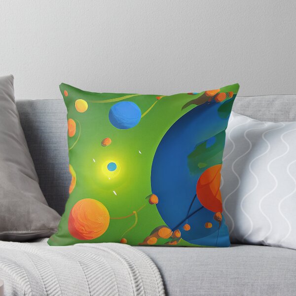 Item preview, Illustration of the several planets on a green background, rectangle format designed and sold by Flairh-Art.