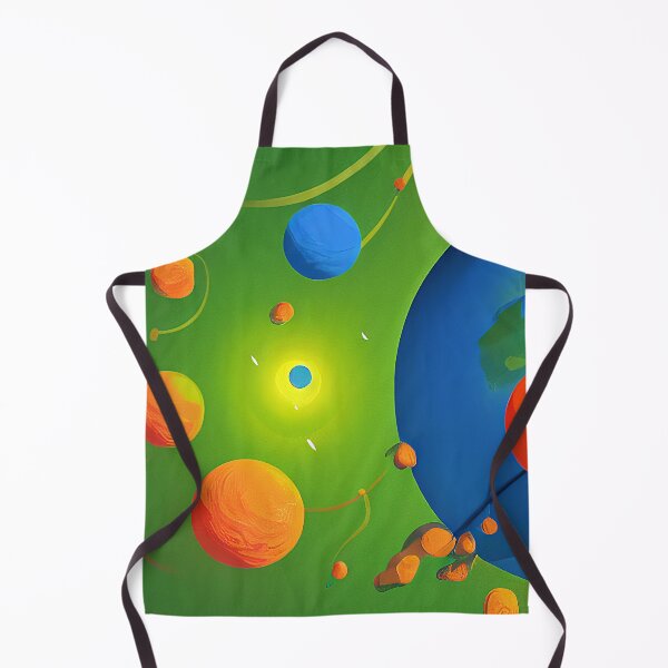 Item preview, Illustration of the several planets on a green background, rectangle format designed and sold by Flairh-Art.