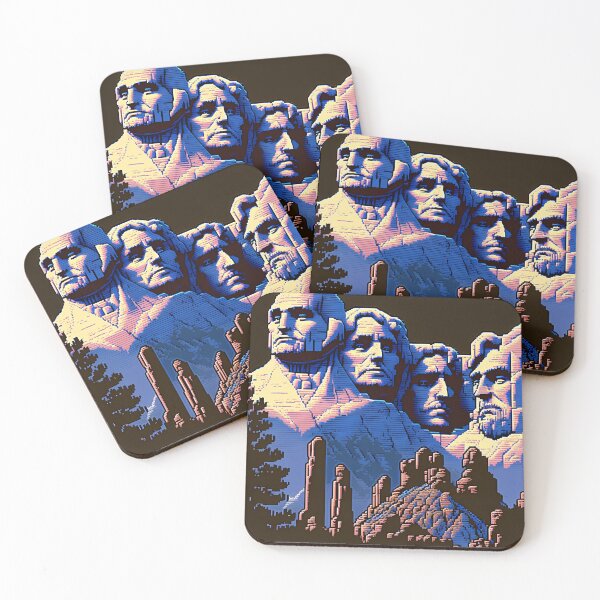Item preview, Pixel Art World Tour - Mount Rushmore designed and sold by DaydreamDepot.