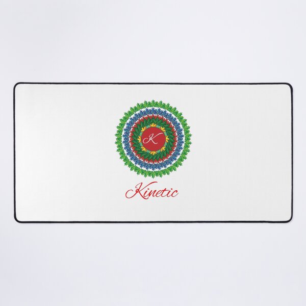 Artikelvorschau, Alphabet K with attribute Kinetic leaf art Mandala circle design entworfen und verkauft von MubaraksArt.