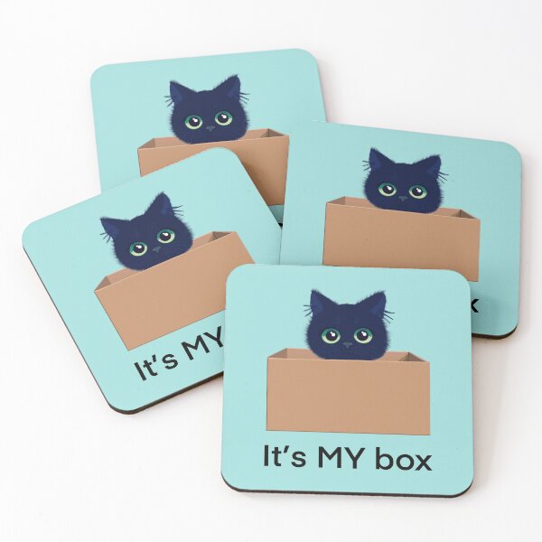 Item preview, Cute cat in a box designed and sold by QuirkyCatz.