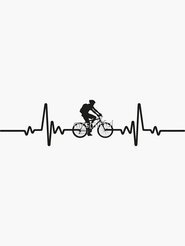 "Mountain Bike Heartbeat - Biking Bike Cycling Cyclist Bicycle T-shirt