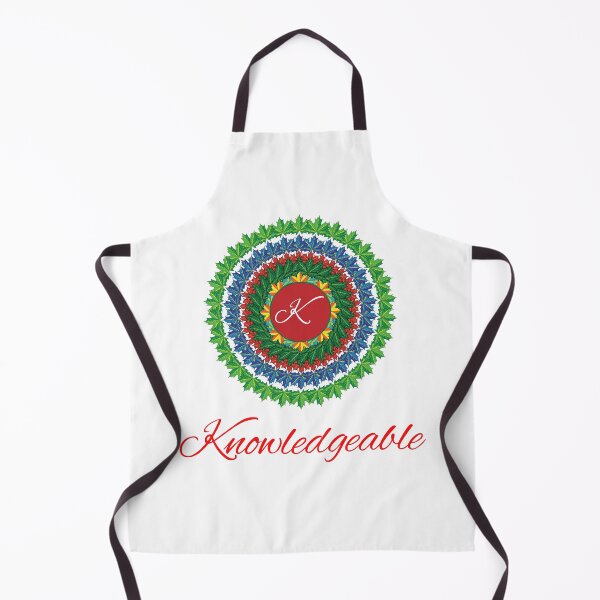 Artikelvorschau, Alphabet K with attribute Knowledgeable leaf art Mandala circle design entworfen und verkauft von MubaraksArt.