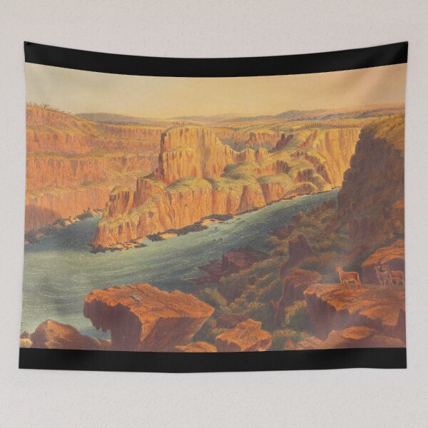 Item preview, Vintage Painting Of The Zambezi River 1865 designed and sold by w-world-life-co.