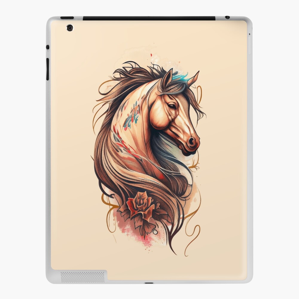 Horse Head Abstract Tattoo Design Isolated on White Background Stock Vector  - Illustration of drawing, isolated: 88804388