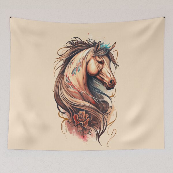 Item preview, Horse Tattoo Design designed and sold by TourDePassion.