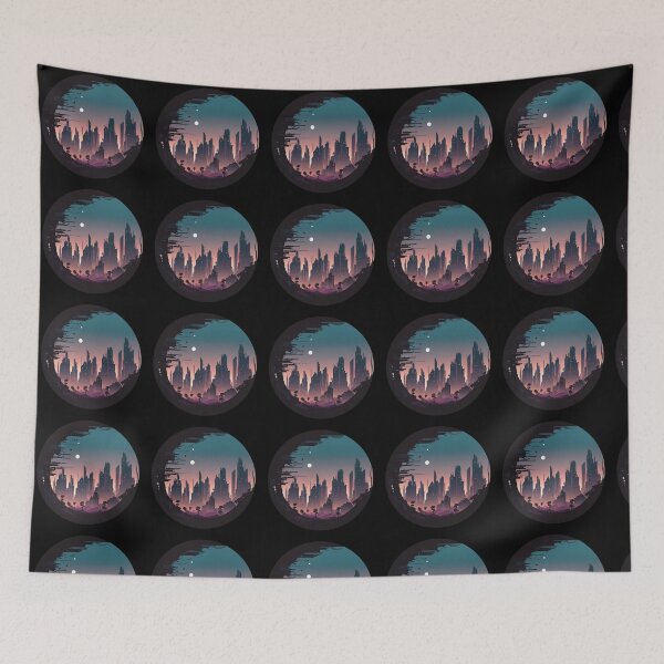 Item preview, Explore the dark future with our Cyberpunk landscape designed and sold by DaniDandy.