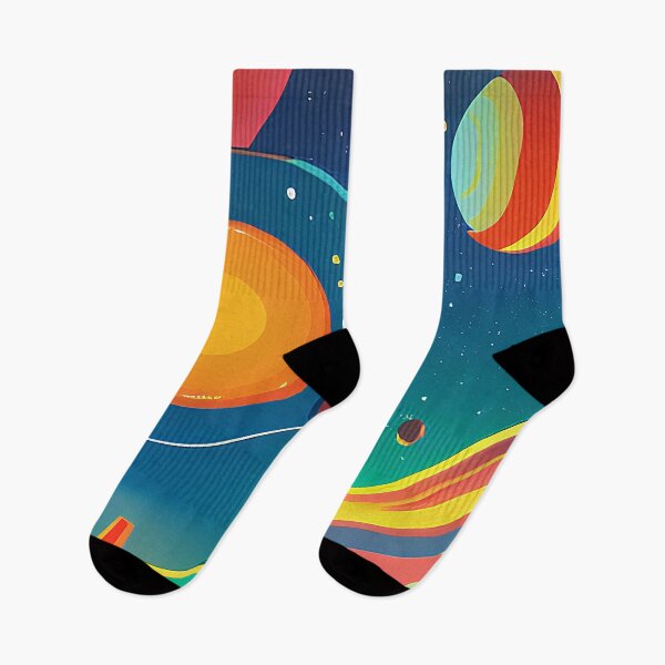 Item preview, Illustration of several planets in a colorful and starry sky, rectangle format designed and sold by Flairh-Art.