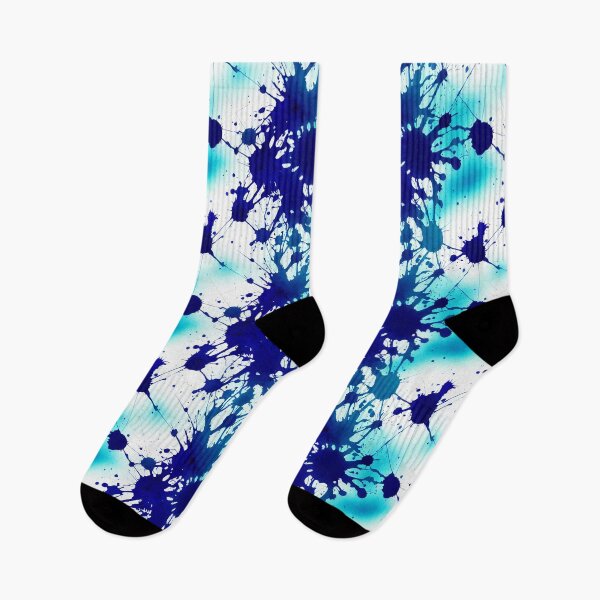 Item preview, Ink Spatter Pattern -  Blue & White Paint Splash designed and sold by Fine Prints.