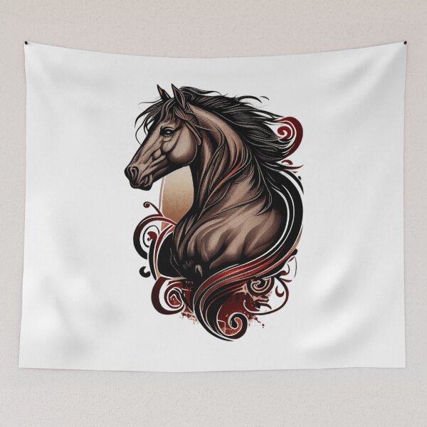 Item preview, Small Horse Tattoo designed and sold by TourDePassion.