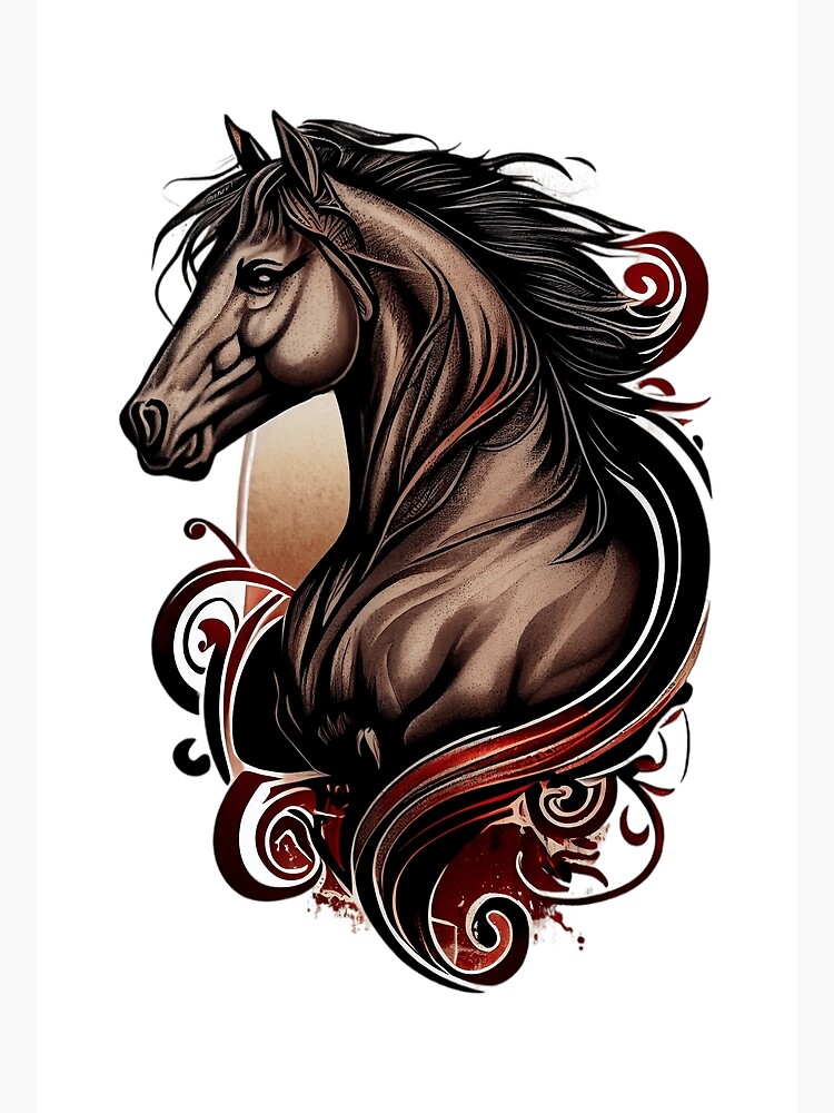 horse face tattoo designs - Clip Art Library