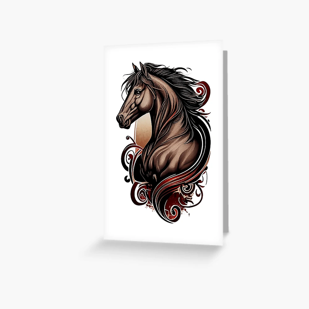 Horse tribal tattoo Royalty Free Vector Image - VectorStock