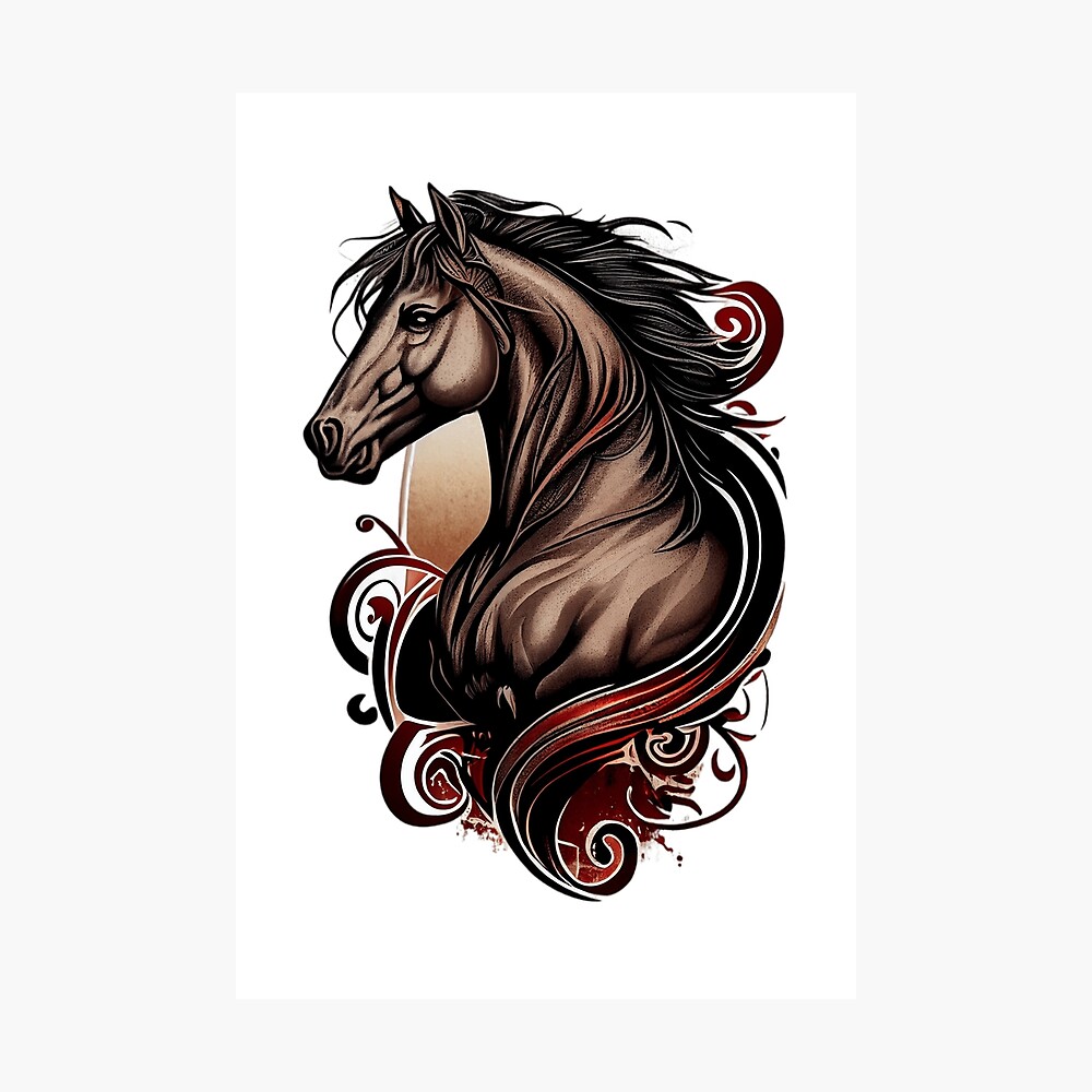 Unique Small Horse Tattoo - Temu