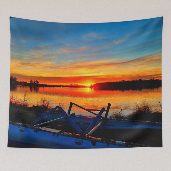 Item preview, Sunset Over The Lake Hood Anchorage designed and sold by LifeNonchalant.