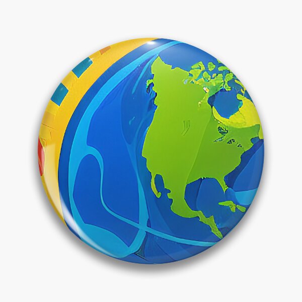 Item preview, Illustration of planet Earth on a sun burst, rectangle format designed and sold by Flairh-Art.