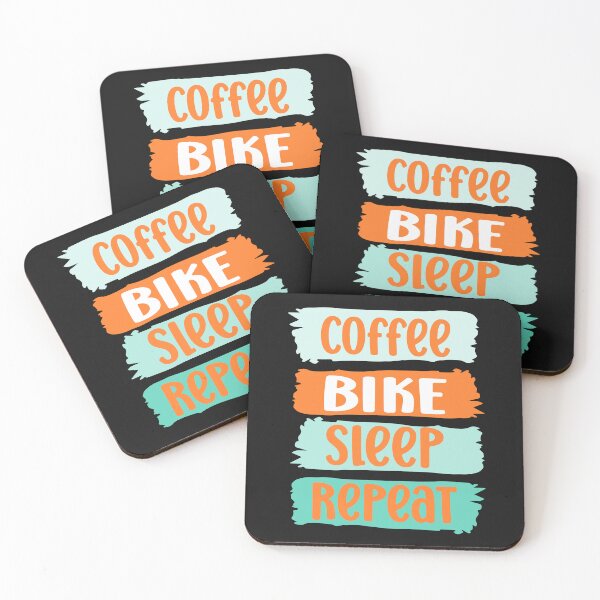 Item preview, Coffee, CYCLE, sleep, repeat slogan (blue) designed and sold by LaylaEvans1.