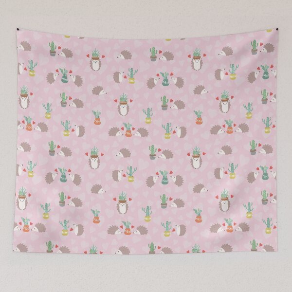 Item preview, Cute hedgehog and cactus  designed and sold by inkbearblue.