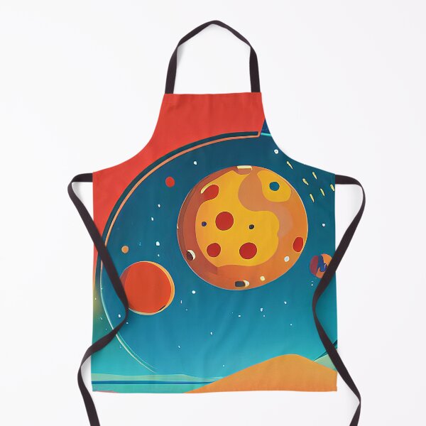 Item preview, Illustration of four planets in a starry sky, rectangle format designed and sold by Flairh-Art.