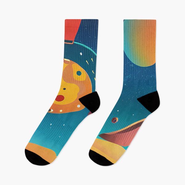 Item preview, Illustration of four planets in a starry sky, rectangle format designed and sold by Flairh-Art.