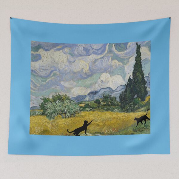 Item preview, Trouble Is Brewing In Van Gogh's Wheat Field With Cypresses designed and sold by TechLaughs.