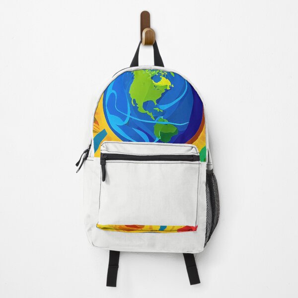 Item preview, Illustration of planet Earth on a sun burst, rectangle format designed and sold by Flairh-Art.