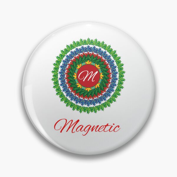 Artikelvorschau, Alphabet M with attribute Magnetic leaf art Mandala circle design entworfen und verkauft von MubaraksArt.