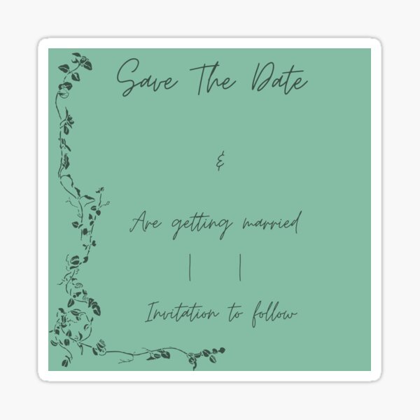 Save the date invitation' Sticker