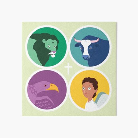 The Four Evangelists - their symbols Art Board Print