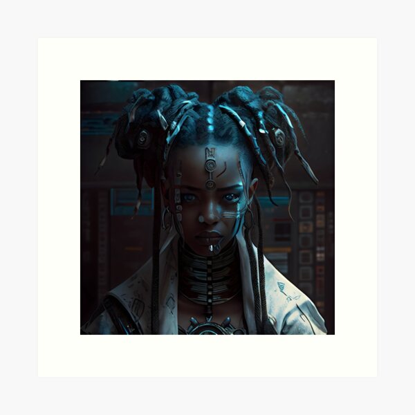 Item preview, Mystic Cyberpunk Priestess designed and sold by EssonDigital.