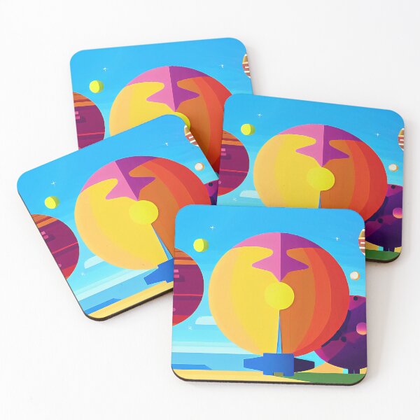 Item preview, Illustration of planet collision on purple background, rectangle format designed and sold by Flairh-Art.