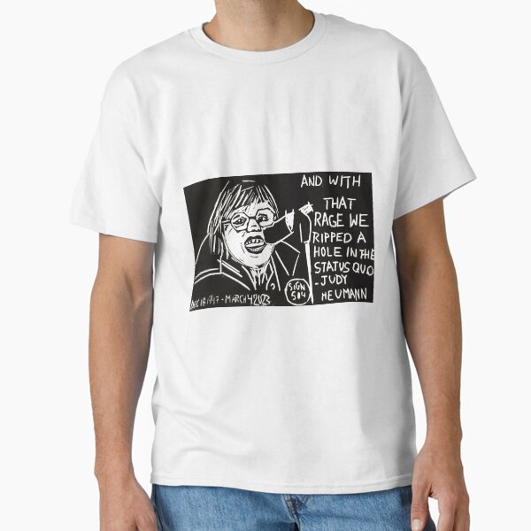 Item preview, Black and White Judy Heumann Tribute Linocut Print designed and sold by CurbCuts.