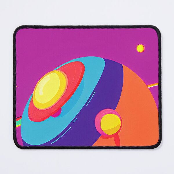 Item preview, Illustration of planet collision on purple background, rectangle format designed and sold by Flairh-Art.