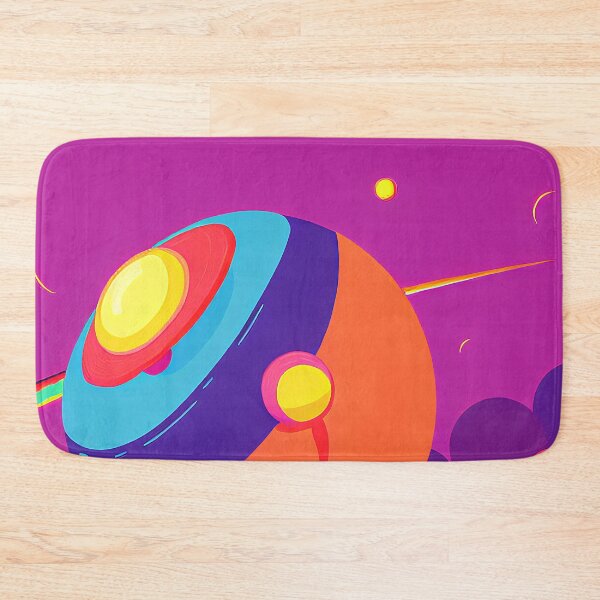 Item preview, Illustration of planet collision on purple background, rectangle format designed and sold by Flairh-Art.
