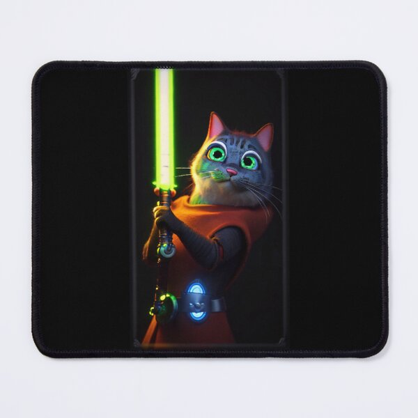Item preview, Fun Cat Print ~ Fantasy Cat ~ Sci-fi Cat ~ Cats with Lightsabers  designed and sold by C0d3man25.