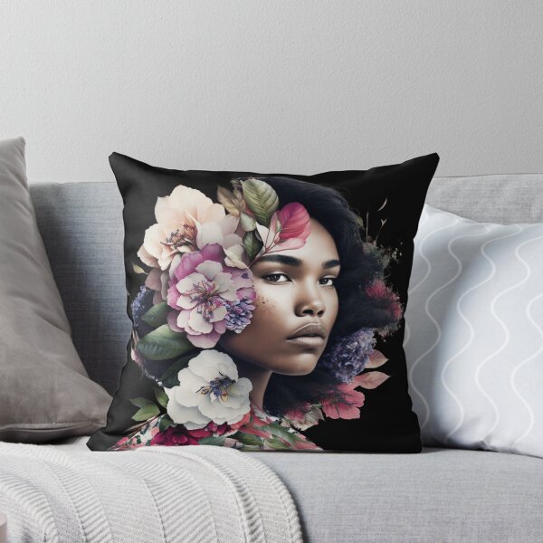 Item preview, Blooming Beauty : A Stunning Woman's Face Design Enhanced with Bold Blossoms.5. designed and sold by BENMBARK.