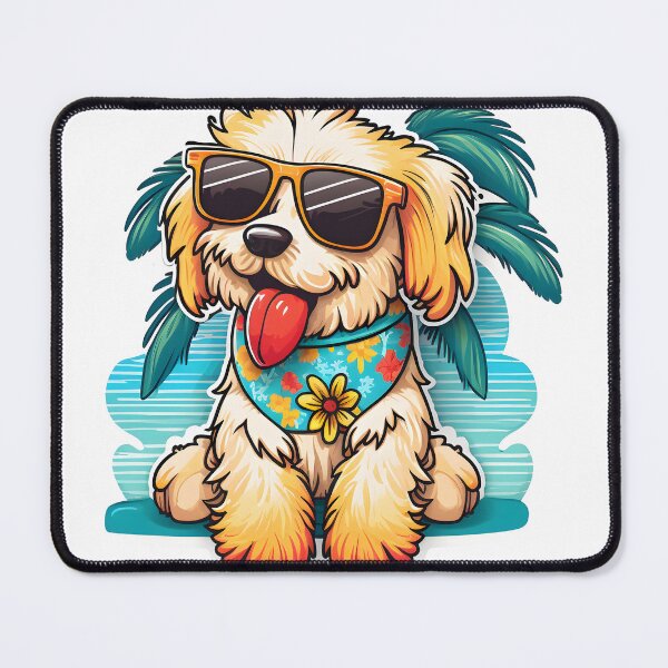 Item preview, Funny Dog on a Hawaiian Holiday designed and sold by BHDesignCo.