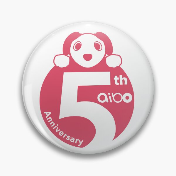 Item preview, Aibo 5th Anniversary Pin Badges, Tote bags and Stickers designed and sold by TheLabArtist.