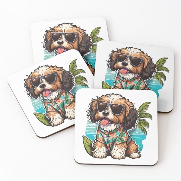 Item preview, Funny Dog on Holiday in Sunglasses designed and sold by BHDesignCo.