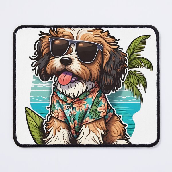 Item preview, Funny Dog on Holiday in Sunglasses designed and sold by BHDesignCo.