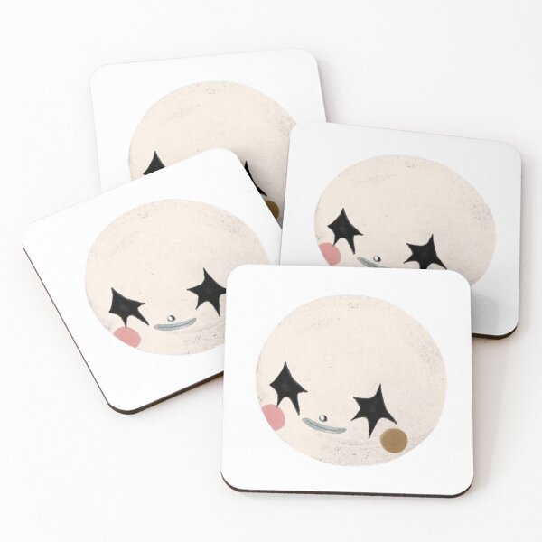 Item preview, cute vintage clown face moon designed and sold by friendly-faces.