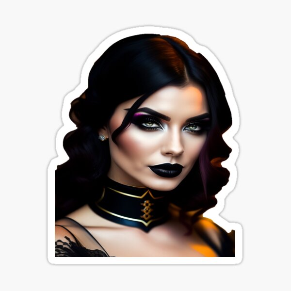 Beautiful goth girl.By myshopthings Sticker